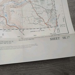 2x Vintage Ordnance Survey 2.5 Inch Maps Sheet SK 17 Tideswell SK 18 Castleton