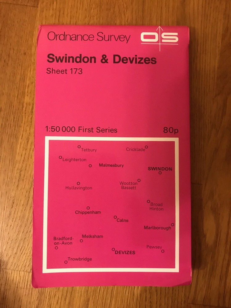 Ordnance Survey Map Sheet 173 – Swindon And Devizes