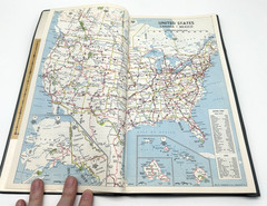 Vintage HAMMOND ROAD ATLAS OF THE UNITED STATES w CASE (1964) C. S. Hammond & Co