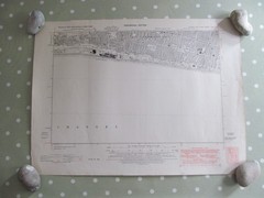 VINTAGE OS MAP PARTS OF SHOREHAM & HOVE SUSSEX 1948 SIX INCHES – ONE MILE
