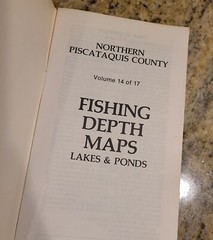 Delorme Maine Fishing Depths Maps Piscataquis County Lakes & Ponds 1987