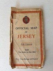 Vintage Official Map of Jersey BKS Air Survey Fold Out Tourist Map Original