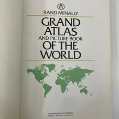 Grand Atlas And Picture Book Of The World Rand McNally 1977 Large Hardcover