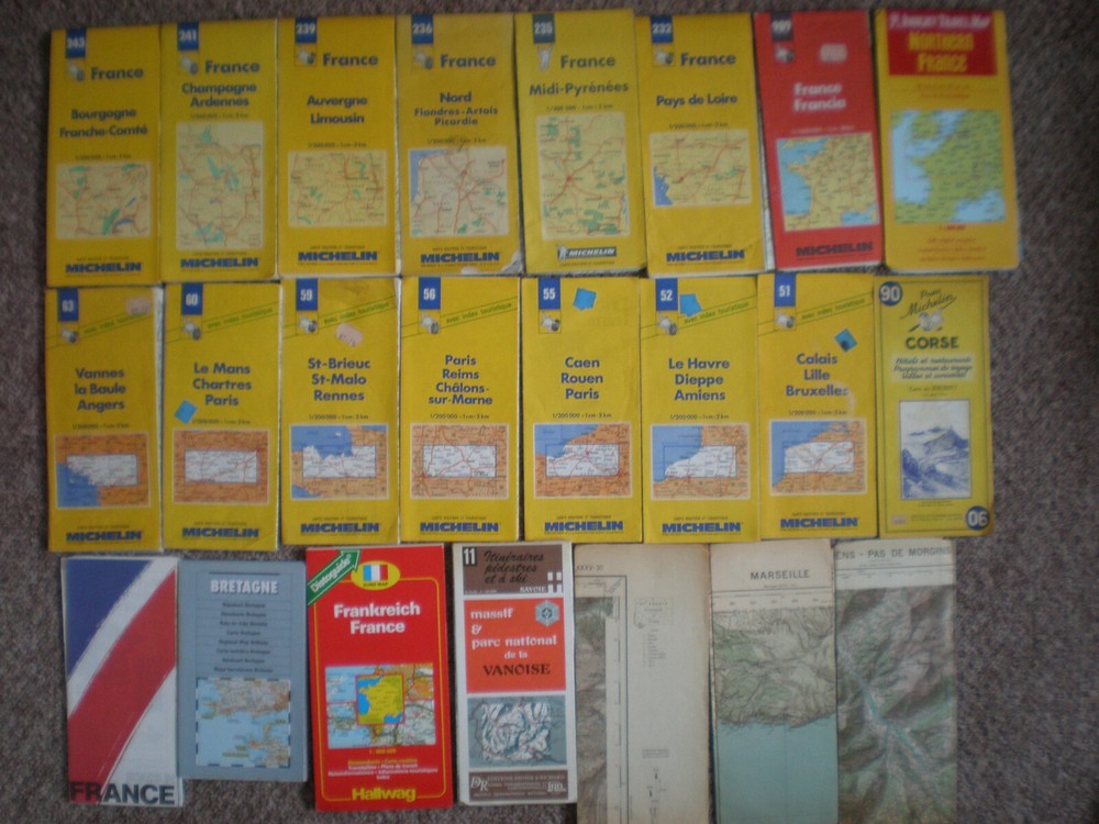 FRANCE MICHELIN EUROPE INTERNATIONAL JOB LOT ORDNANCE SURVEY MAPS