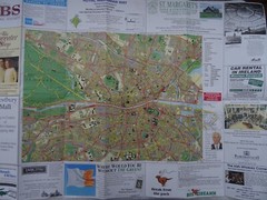 Vintage MAP & GUIDE of DUBLIN & IRELAND 1994. Attractions. Horse Racing Fixtures