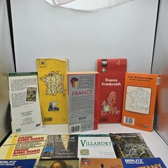 Lot 15 France Travel Guide Map Michelin Berlitz Paris Normandy Vintage Postcards