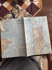 Set of 5 National Geographic maps, 1960–1961 — The World/Top of the World atlas