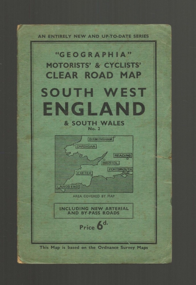 Geographia Motorists & Cyclists Clear Road Map No.2 South West England & S Wales