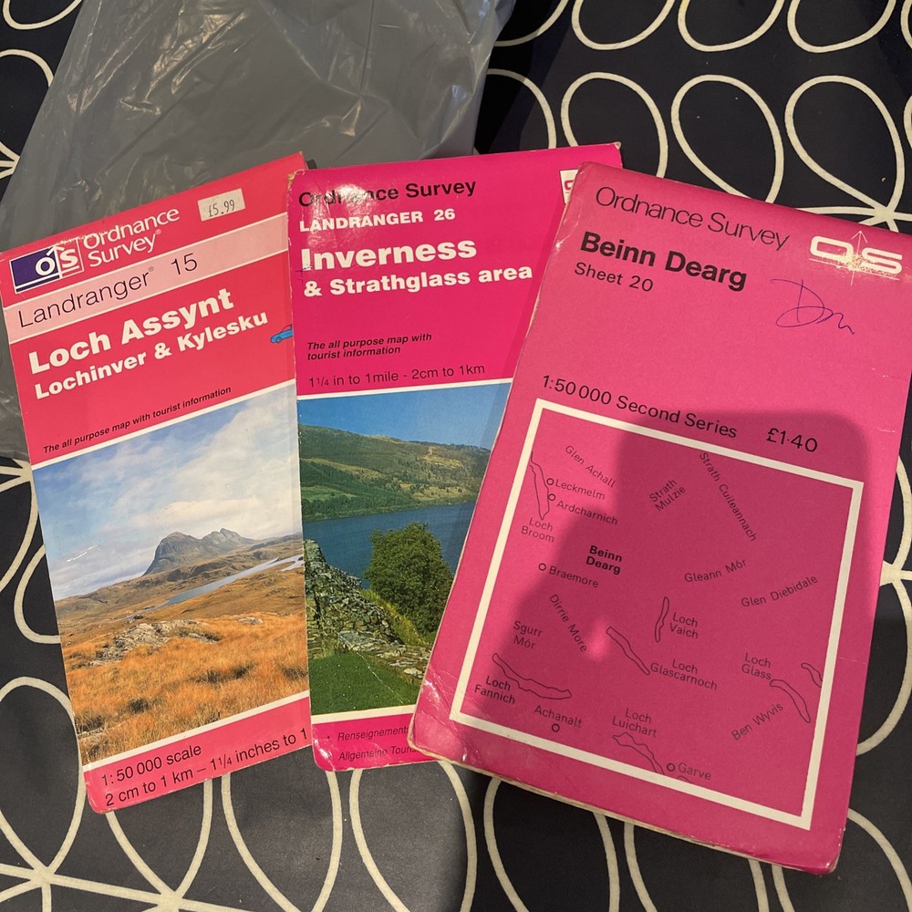 ordnance survey maps scotland. Loch Assynt 15, Inverness 26, Beinn Dearg 20