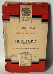 Ordnance Survey One Inch Map – Hereford – Sheet 142 – 1960