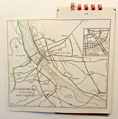 AAA Triptik Vintage Map Book 1960 Washington DC – Hagerstown Md