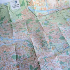 Vintage Collins Official Glasgow Streetfinder 1998 (Street Map Mapping 1990s)