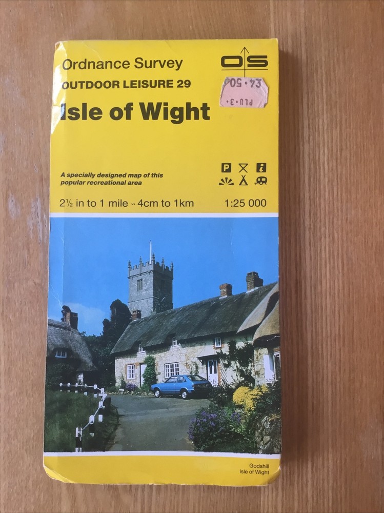 1990 Ordnance Survey Outdoor Leisure Map 29 Isle Of Wight ( Newport , Sandown )