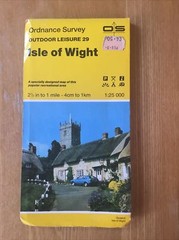 1990 Ordnance Survey Outdoor Leisure Map 29 Isle Of Wight ( Newport , Sandown )