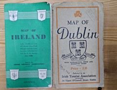 JOB LOT OF 12 VINTAGE 1960’S IRISH ROAD MAPS, GUIDES, 1955 AA BOOK CALTEX / ESSO