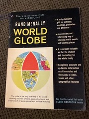 Vintage 1963 Rand McNally World Portrait Globe HANDBOOK Guide Illustrated Color