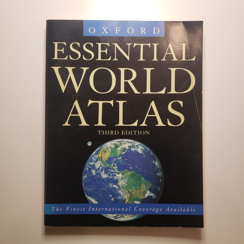 Essential World Atlas PB Oxford Book 3rd Edition International Coverage Maps