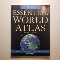 Essential World Atlas PB Oxford Book 3rd Edition International Coverage Maps