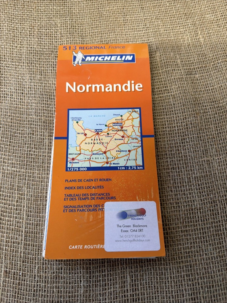 Michelin Map Normandie No 513 Fold Out Map French Language
