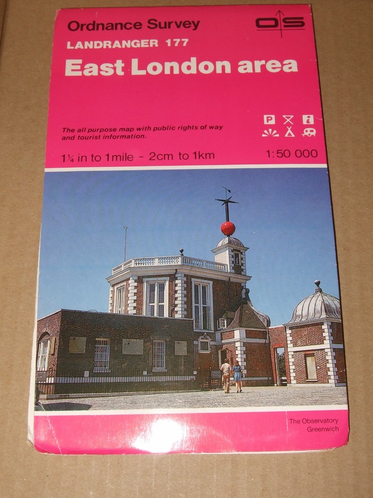 ORDNANCE SURVEY SHEET MAP EAST LONDON AREA SHEET 177 NO RIPS TEARS VGC