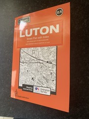 Luton Street Map With Index Black & White Includes Barton le Clay A5 Foldout A1