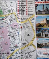 Cardiff City Centre / Cardiff Bay Street map – DL glossy card