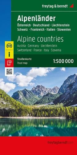 Freytag-Berndt Alpine countries, Road map 1:500.000, (Map) (UK IMPORT)