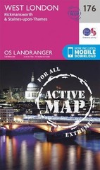 West London, Rickmansworth & Staines (Map) OS Landranger Active Map