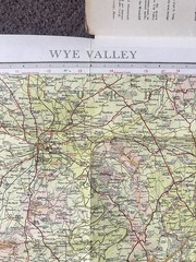 Bartholomew Map Wye Valley Hereford Vintage 70s 1971 Paper ½” Free Post UK