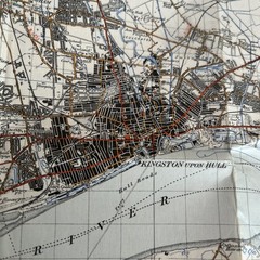 HULL Sheet 99 1947 CLOTH Sixth Edition Ordnance Survey 1 Inch Hornsea