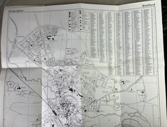 Stafford – Vintage Map Street Plan with Index and Places of Interest Geographia