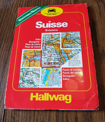 Hallwag Vintage Switzerland Euro Map Road Map Schweiz Suisse Svizzera