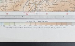 Bartholomew Half-Inch Contoured Map, Sheet 17: Cardigan (1963).