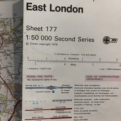 Vintage Ordnance Survey Landranger East London 1978 Map 177