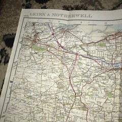 Vintage OS Ordnance Survey One Inch Map 1928 Edinburgh