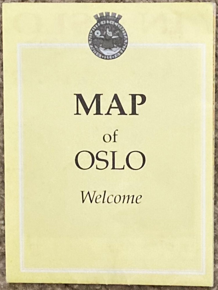 Vintage Street Map-Oslo, Norway-1990