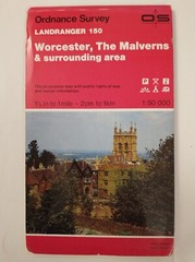 OS 1:50,000 Landranger Sheet 150 Worcester, the Malverns, 1987