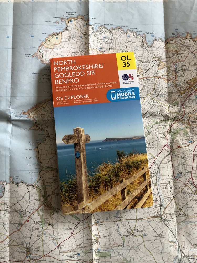 OS Map OL35 North Pembrokeshire / Godledd Sir Benfro