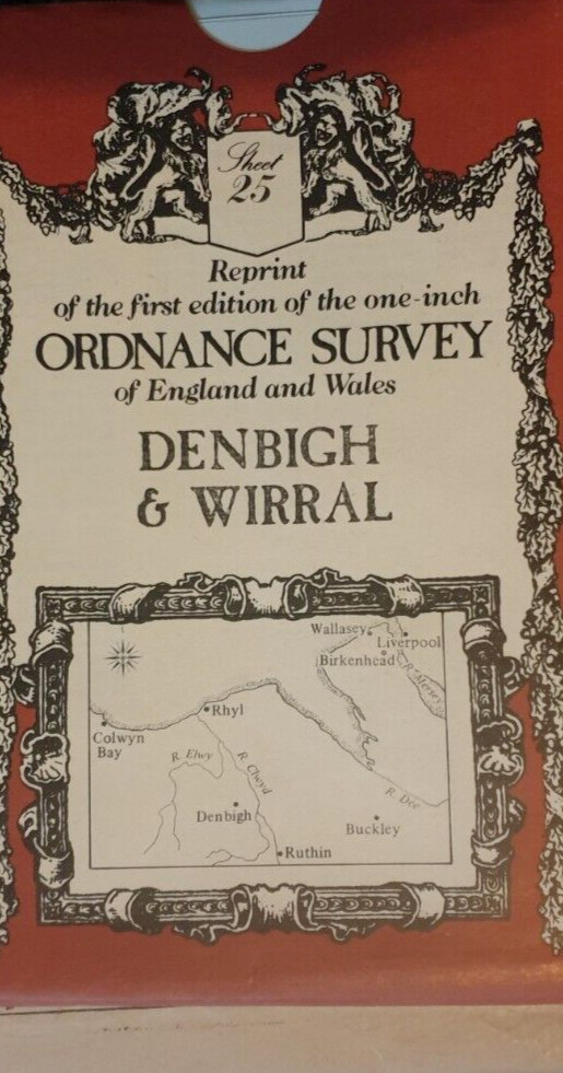 First Edition Ordnance Survey Reprint Sheet 25 Denbigh & Wirral ebay uk