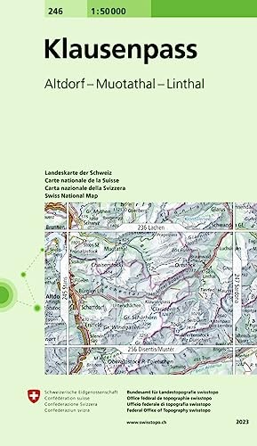 Klausenpass (246) (1/50) Sheet map, folded Book The Fast Free Shipping