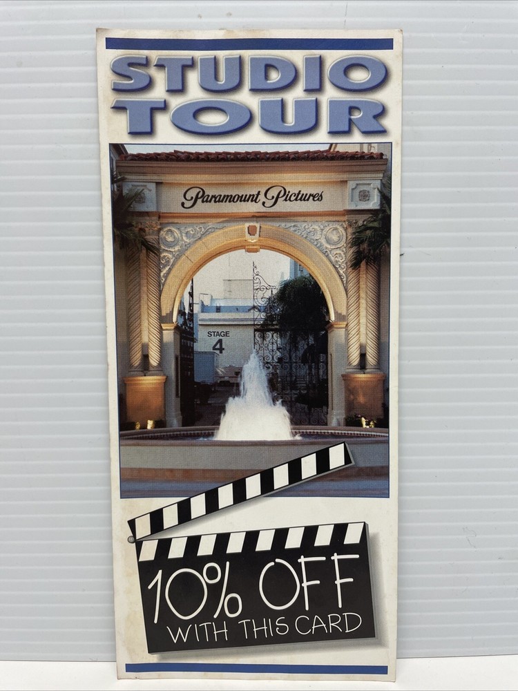 Vintage 1980s Studio Tour Paramount Pictures Tourist Travel Brochure