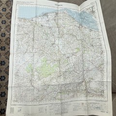 Vintage Map Denbigh Wales 1961 Large Ordance Survey