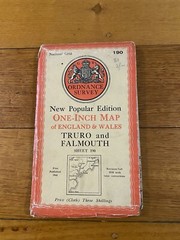 Vintage One Inch Map Of England & Wales Truro And Falmouth Sheet 190