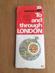 BARTHOLOMEW, : TO AND THROUGH LONDON, (1972), 2-SIDED MAP