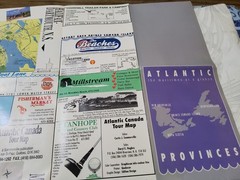 ❤️Vintage 1991❤️Atlantic Provinces Maritimes at a Glance Map❤️RARE PLEASE LOOK❤️