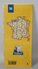 France – Michelin 1:200,000 Map – Cherbourg & Rouen – Sheet 54 – 1986