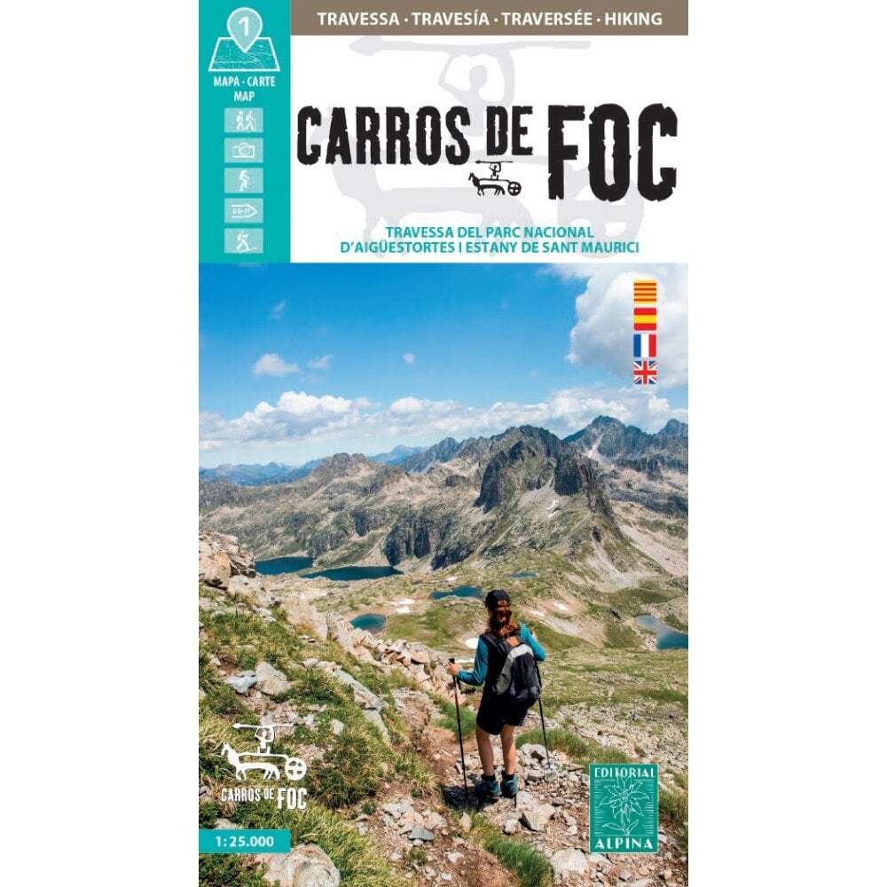 Spain / Catalonia Carros de Foc circular hike/trek hiking map 1:25K