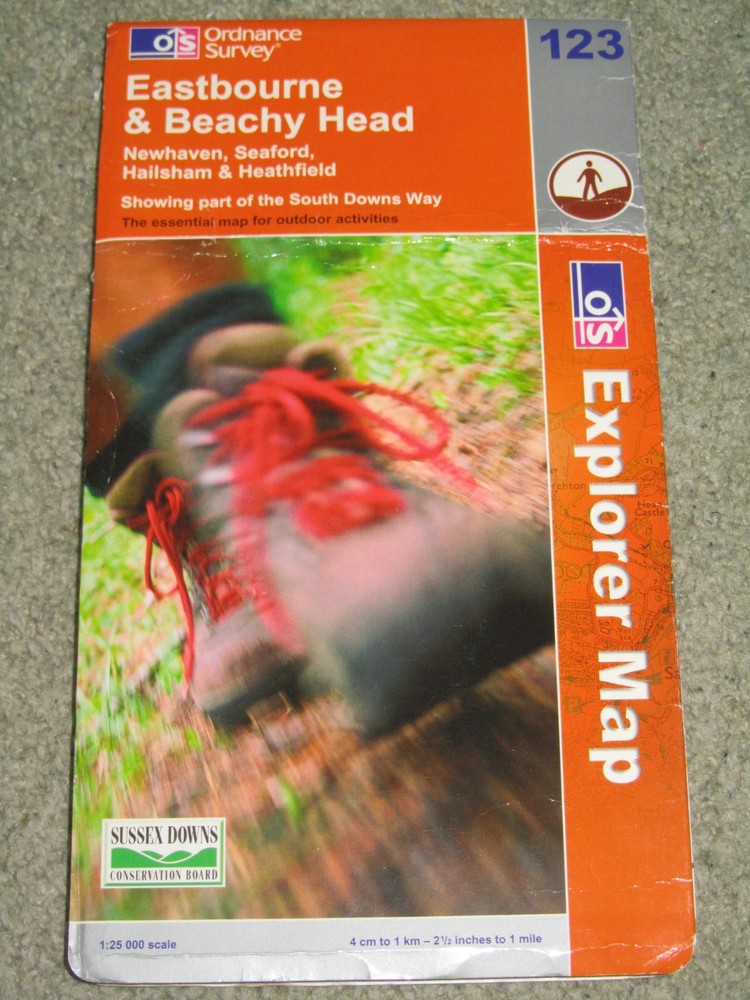Ordnance Survey Explorer 1:25,000: Sheet 123 Eastbourne & Beachy Head – 2004