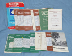 14 Vintage Swisstopo Climbing/Hiking Maps & 2 Others Switzerland Mountaineers