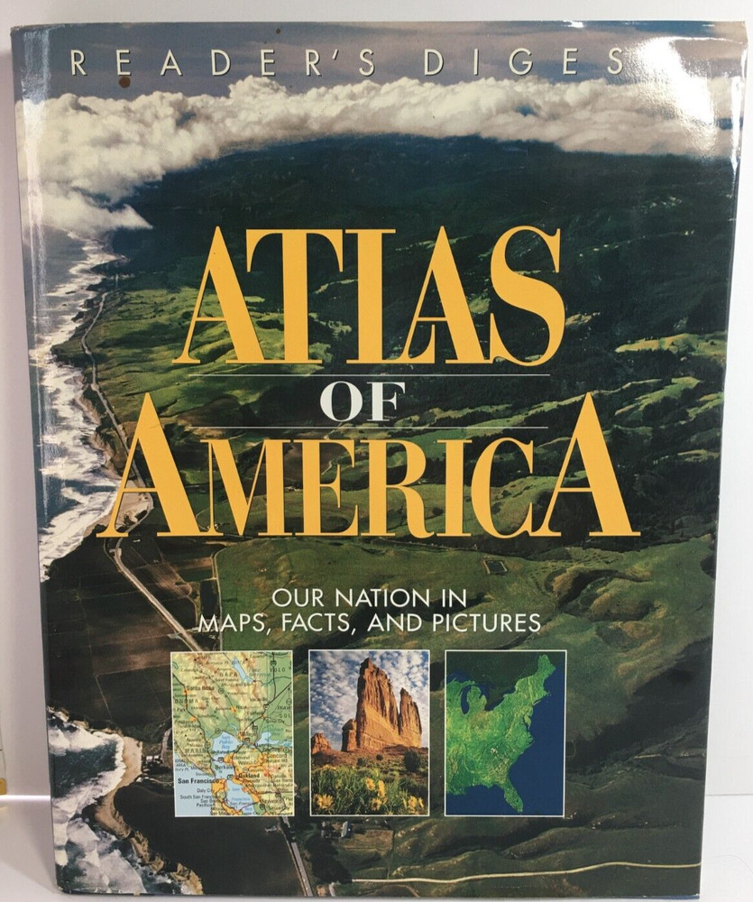 Reader s Digest Atlas of America: Our Nation in Maps, Facts and Pictures 14″ Har